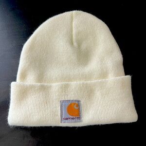 White Carhartt Beanie Hat